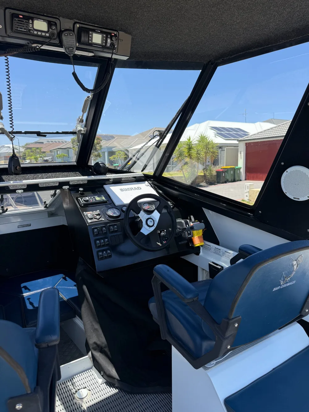 Boat interior detail Perth WA — cockpit