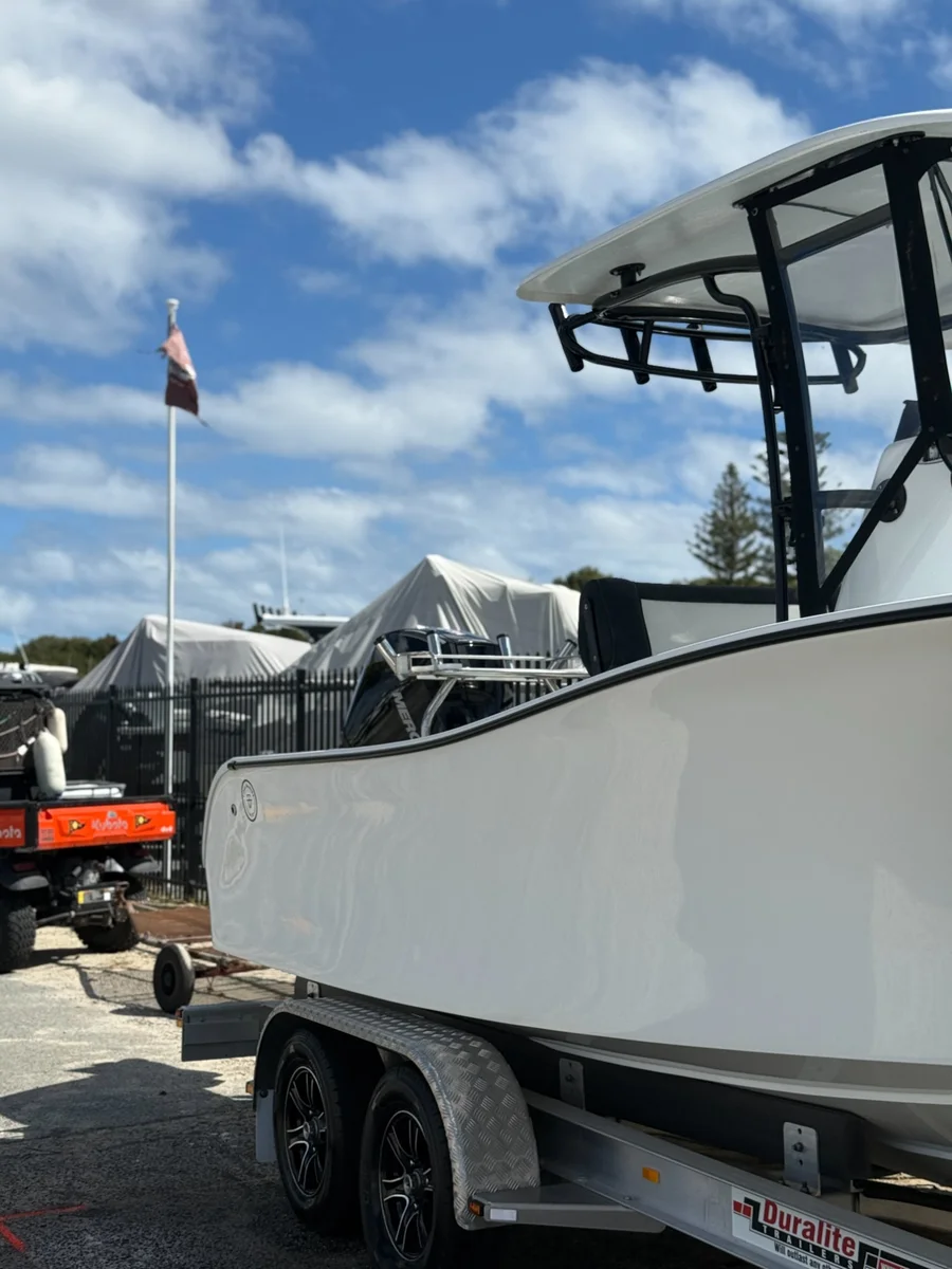 Boat detailing Baldivis Perth WA — clean centre console hull