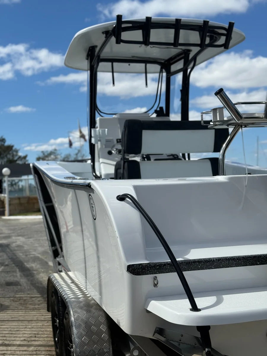Boat detailing Applecross Perth WA — centre console rear deck detail