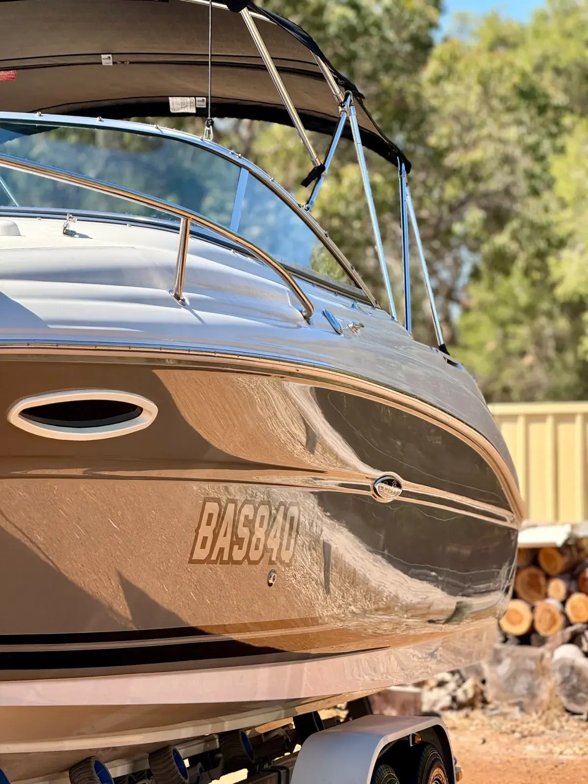 Graphene ceramic coating boat Perth - mirror finish - Foam on Wheels